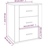  Noćni ormarić boja hrasta 50 x 36 x 60 cm od konstruiranog drva | shoptok.hr
