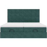 vidaXL Otomanski posteljni okvir z vzmetnicami zelen 160x200 cm žamet, (21611145) | Shoptok.si