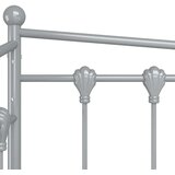  Okvir za krevet na razvlačenje sivi metalni 90 x 200 cm | shoptok.hr