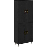 vidaXL Visok predalnik Črna Orehovina 69,5 x 34 x 180 cm, (5000108406) | Shoptok.si