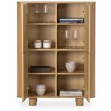MOME Omarica v hrastovem dekorju v naravni barvi 100x133x40 cm Padoc – | Shoptok.si