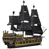 Kockice za slaganje piratskog broda od 5266 elemenata - crni | Shoptok.si