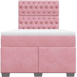 Box spring krevet s madracem ružičasti 120 x 200 cm baršunasti | shoptok.hr