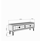 Hanah home tv polica yuka 120 sapphire oak white | ePonuda.com