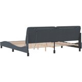  Okvir kreveta s LED-om bez madraca tamnosivi 200 x 200 cm baršunasti | Eponuda.com