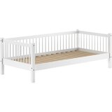 Vipack Bijeli dječji krevet od masivne bukve s dodatnim ležajem s prostorom za odlaganje 90x200 cm Forrest – | shoptok.hr