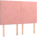 The Living Store posteljno vzglavje 4 kosa roza 72x5x78/88 cm žamet - vzglavje, (21418754) | Shoptok.si