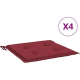  Jastuci za vrtne stolice 4 kom boja vina 40x40x4 cm od tkanine | shoptok.hr