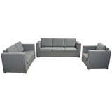  Trodijelni set sofa od tkanine svijetlosivi | shoptok.hr
