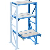 LISTA regal z izvlečnim okvirjem za težka bremena, širina uvleka 890 mm, globina 1260 mm, priključni regal, svetlo modra | Shoptok.si