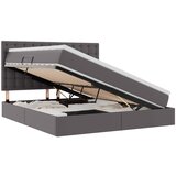 vidaXL postelja s shranjevanjem siva 160 x 200 cm umjetno usnje, (5000099567) | Shoptok.si