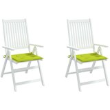 vidaXL Jastuci za vrtne stolice 2 kom zeleni 50 x 50 x 3 cm od tkanine | shoptok.hr