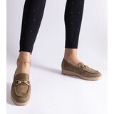 Gemre Green women's eco-suede loafers Sandoval | Shoptok.si