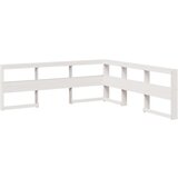  Knjižna postelja brez vzmetnice bela 135x190 cm trdna borovina | Shoptok.si