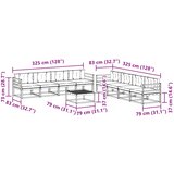  Set vanjskih sofa 9 pcs Bijela i antracit 79 x 79 x 37 cm | shoptok.hr