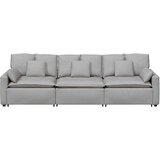  Modularna sofa s jastucima, sive boje | shoptok.hr