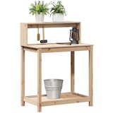  Miza za sajenje s policami 82,5x50x109,5 cm borovina | Shoptok.si