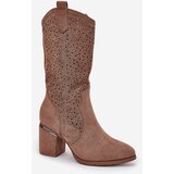 S. BARSKI Perforated Cowboy Boots To Mid Calf S.Barski | Shoptok.si