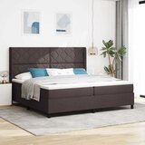  LED Box Spring Krevet Tamno smeđa 200 x 200 cm tkanina | shoptok.hr