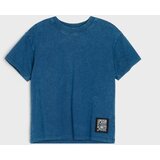 Sinsay Pamučna majica loose fit s ispranim efektom i prišivkom | shoptok.hr