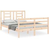 vidaXL Posteljni okvir z vzglavjem 120x200 cm trden les, (20735505) Cene