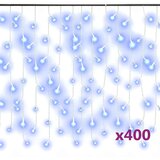  LED zavjesa sa sigama 10 m 400 LED plave 8 funkcija | shoptok.hr