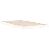  Posteljni okvir bel 100x200 cm trdna borovina, (20724794) | Shoptok.si