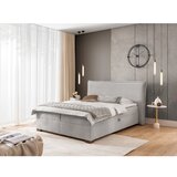 Ropez Svijetlo sivi boxspring krevet s prostorom za odlaganje 160x200 cm Lysa – | shoptok.hr