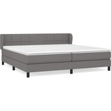  Krevet s oprugama i madracem tamnosivi 200 x 200 cm od tkanine | shoptok.hr