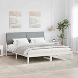  Okvir kreveta s uzglavljem Bijela i svijetlosiva 180 x 200 cm | shoptok.hr