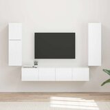  Komplet TV omaric 4 pcs Visok sijaj bela Konstruiran les - - Bela - 57.9 - 30 x 31 x 100 cm - 2025-vidaXL-Uvoz_2 | Shoptok.si