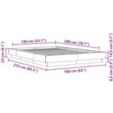 vidaXL Posteljni okvir bel 140x200 cm inženirski les | Shoptok.si