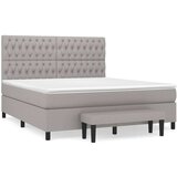  Box spring postelja z vzmetnico svetlo siva 180x200 cm blago, (20789002) | Shoptok.si