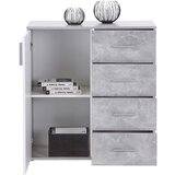 Mömax komoda ina 02, siva, bela | Shoptok.si