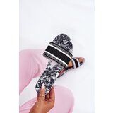 Boto Patterned Flat Women's Slippers Black Leysi | shoptok.hr