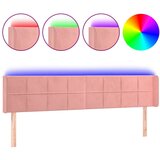 The Living Store led posteljno vzglavje roza 183x16x78/88 cm žamet - led vzglavje, (21418341) | Shoptok.si