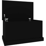  Kutija za pohranu crna 70 x 40 x 28 cm od konstruiranog drva | Eponuda.com