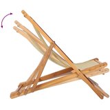  Ležaljka Bež Čvrsto teak drvo | shoptok.hr