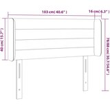  LED uzglavlje tamnosivo 103x16x78/88 cm od tkanine | shoptok.hr