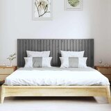 Zidno uzglavlje sivo 166x3x60 cm od masivne borovine | Eponuda.com