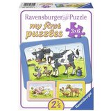 Ravensburger Puzzle - my first puzzles - Dobri živalski prijatelji, 3 x 6 delov | Shoptok.si