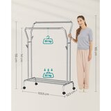  Mobilni stalak za kapute LINEA, srebrni | Eponuda.com
