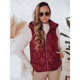 DStreet Kamizelka damska pikowana z kapturem MISSVEST czerwona | Shoptok.si