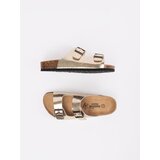GOODIN Gold flat sandals | Shoptok.si