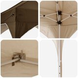  Rastezljivi šator za zabave Sivo-smeđa 575 x 288 x 245 cm | shoptok.hr