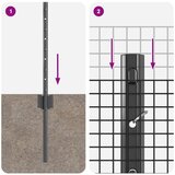  Zavarena žičana ograda s 44 U stuba siva 0.4x100 m čelik | shoptok.hr