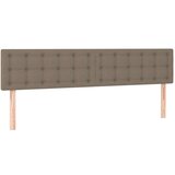  Krevet box spring s madracem LED smeđesivi 200x200 cm tkanina | shoptok.hr