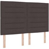  LED okvir za krevet s madracem Tamno smeđa 140 x 200 cm Tkanina Slike
