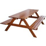 Vrtne garniture piknik lesena vrtna garnitura – 180 cm – lakirana Cene