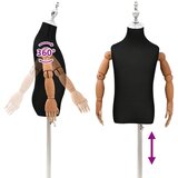  Podesiva lutka 120-150 cm s postoljem Uniseks PP Crna | shoptok.hr